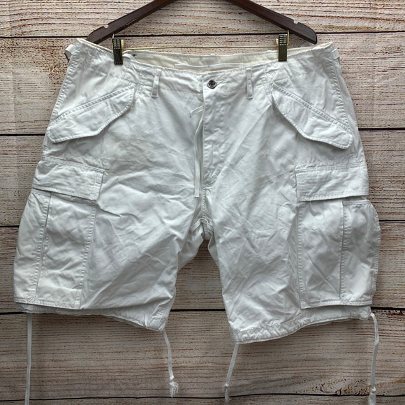 Polo Ralph Lauren Other - Polo Ralph Lauren White Cotton Cargo Shorts Size 40 Drawstring‎ Waist Pockets